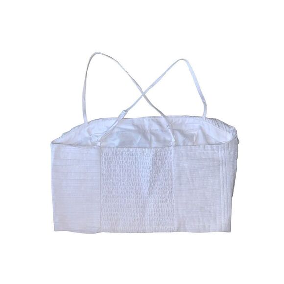 Madewell White Poplin Crop Tube Top - Picture 6 of 10